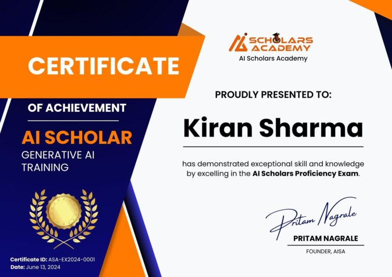 AI Scholar Certificate